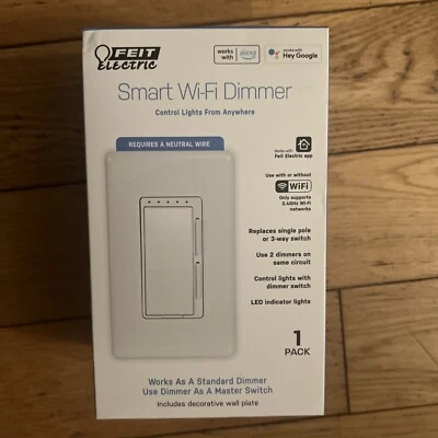 Feit Smart Wi-Fi LED Dimmer Switch 3 WAY Works with Alexa Google Siri - Image 1 of 4