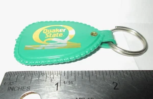 Early QUAKER STATE Key Fob ADVERTISING Motor Oil Car Tag - Picture 1 of 3