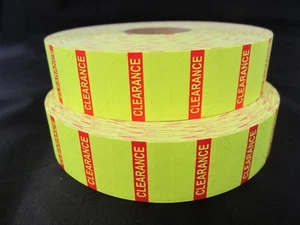 Yellow Clearance Labels for 1136 & 1138 Monarch Labelers 2 Rolls - Picture 1 of 1
