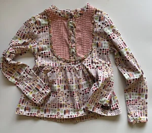 Matilda Jane Size 6 Friends Forever Cornelia Libby Ruffle Tee Top Apples Floral - Picture 1 of 4