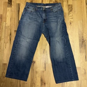 Lucky Brand Dungarees Jeans Women’s Loose Fit 36 Medium Wash Made USA - Picture 1 of 7