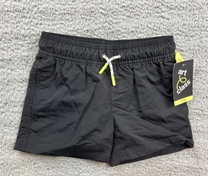Art Class Boy's Size XS 4/5 Solid Swim Trunks Shorts Black - Picture 1 of 6