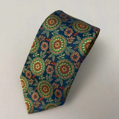 Corbata de seda para hombre Jos A Bank Reserve Collection azul marino floral hecha en Italia Foto 1 de 4