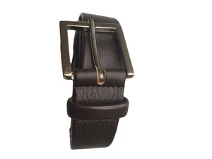 Garuglieri Mens Sz 38 Dark Brown Italian Leather Belt Buttery Soft - Picture 1 of 7
