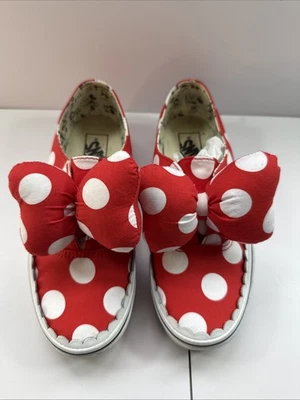 VANS Disney Minnie Mouse Zapatillas con lazo Rojo Blanco Punto talla 7.5 Mujeres Disneyland Foto 1 de 4