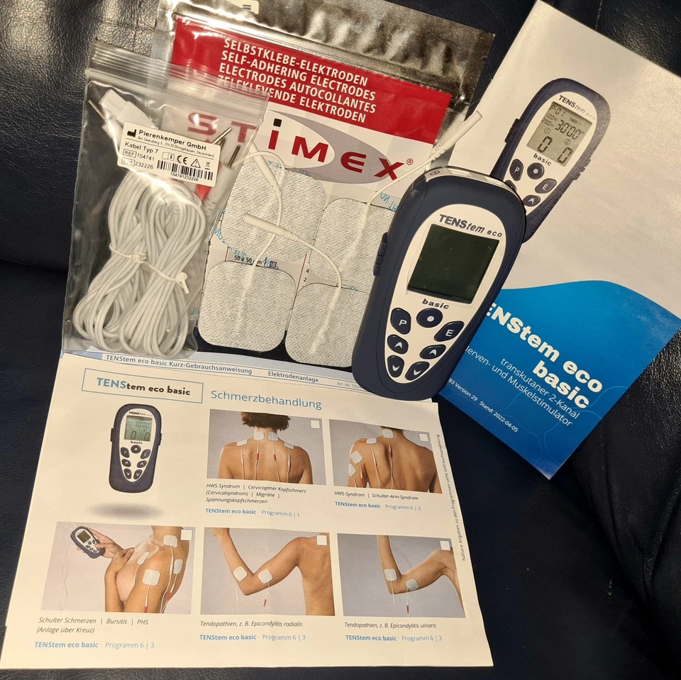 TENStem Eco Basic 2Kanal TENS/Reizstromgerät für Nerven- und Muskelstimulation - Bild 1 von 1