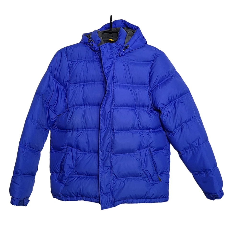 Lands End Size L/T TALL 46-48 Blue Down Filled Quilted Puffer Coat Jacket - Image 1 of 4