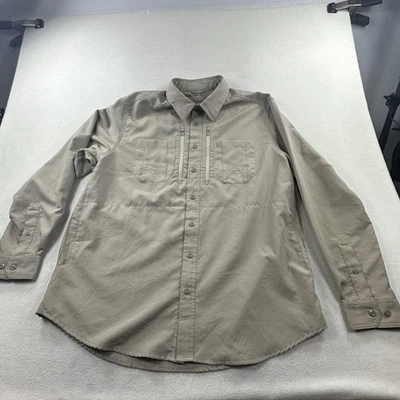 5.11 Tactical Shirt Mens Extra Large Khaki Traverse Long Sleeve Zip Pockets - Image 1 of 4