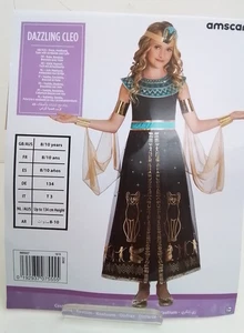Girl's Amscan Dazzling Cleo Fancy Dress Egyptian Costume 8-10 Years Used F1 - Picture 1 of 9