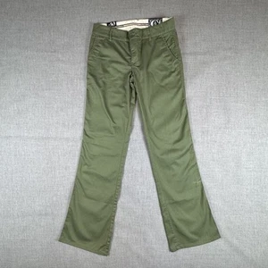 Pantalones Volcom Mujer 3 Verde Frochickie Chino Estilo B111304 *Nuevos con Defectos* - Imagen 1 de 12