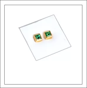 So wunderschön einzigartige Smaragde in Ohrringe Gelbgold- von Greenfire - Bild 1 von 7