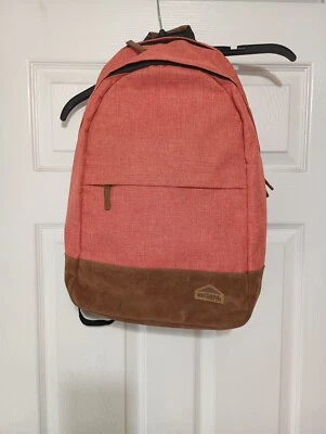 Mochila de lona Portage Travel Gear de cuero naranja y marrón Foto 1 de 4