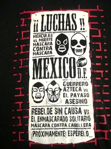 Luchas Libre Mexico Mexicana Pro Wrestling Event T-Shirt Herren Large schwarz - Bild 1 von 9
