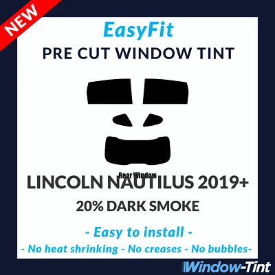 EasyFit Static Pre Cut Window Tint For Lincoln Nautilus 2019 20% Dark Rear - Image 1 of 3