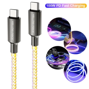 2M Braided Type-C USB C to C 100W Fast Charging Cable Cord for Galaxy S / Note - Picture 1 of 7