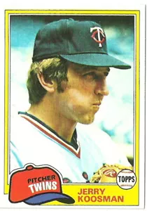 Jerry Koosman Minnesota Twins #476 - Topps casi nuevo-como nuevo 1981 - Imagen 1 de 2