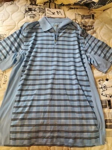 Callaway X Series Striped Polo Golf Shirt Men's Size medium Blue - Picture 1 of 4
