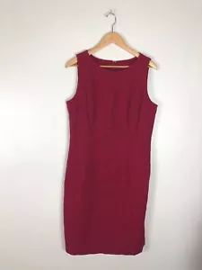 Talbots tiefrotes Pulloverkleid aus schwerer Baumwolle strukturiert, Größe 14, neu mit Etikett - Bild 1 von 6