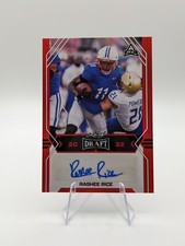 Rashee Rice 2022 Leaf Draft Red Auto RC #BA-RR3 SMU / Chiefs
