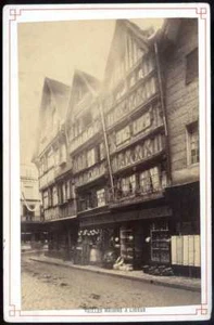 LISIEUX, VIEILLES MAISONS- Photo Format Cabinet fin XIX - Picture 1 of 1
