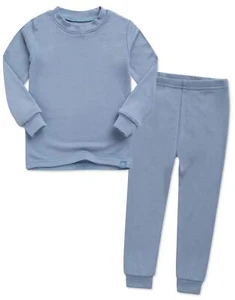 Kids Long Sleeve Modal Sleepwear Pajamas 2pcs Set Modal Powderblue M - Picture 1 of 6