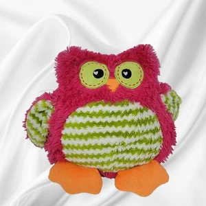 Dan Dee große 12 Zoll Eule Plüschtier Stofftier rosa grün Kuschelvogel Kissen - Bild 1 von 5