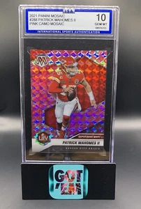 2021 Mosaic Patrick Mahomes II Pink Camo #288 ISA 10 GEM MINT - Picture 1 of 2