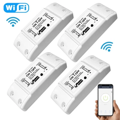 1/2/4PCS WiFi Smart Switch Relay Module Timer Wireless Remote Control for Alexa - Bild 1 von 4