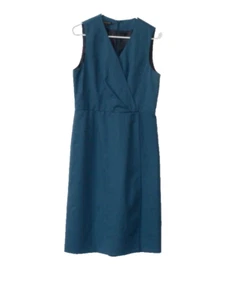Pendleton 100% Virgin Wool Dress Faux Wrap Style Sleeveless Size 8 - Picture 1 of 12