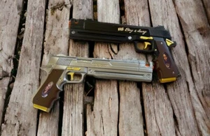 DMC Par Ébano y Marfil Pistola Mano Cañón Cosplay Disfraz Utilería Réplica Dante 1:1 - Imagen 1 de 7
