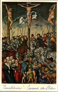 Postal de Colección Artista Crucifixión Lucas Cranach El Viejo ¡Hermosa!¡! - Imagen 1 de 4