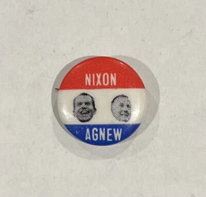 1968 Nixon & Agnew President Pin Campaign Button Political Pinback Election - Picture 1 of 2