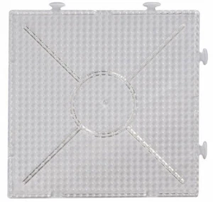 4 Stück - Playbox Steckplatte Quadrat transparent groß 15x15cm erweiterbar - Bild 1 von 3