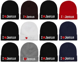 Venta al por mayor paquete de 12 gorras de esquí bordadas I Love Jesus I Love Jesus - Imagen 1 de 8