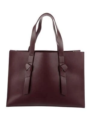 Rachel Zoe Vegan Faux Leather Tote Bag Burgundy Double Handle Pebbled 12x16.5x5 - Image 1 of 4