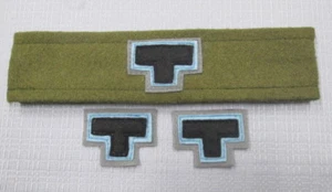 WW2 AIF 2/23rd battalion Tobruk colour patchs & folded puggarre set - Picture 1 of 8