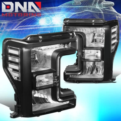 PARA FORD F250 SUPER DUTY 2017-2019 ESTILO OE PARACHOQUES DELANTERO FAROS FAROS NEGRO Foto 1 de 4