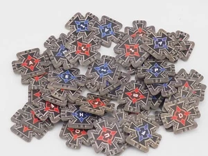 FANTASY FLIGHT STAR WARS X-WING TARGET LOCK TOKENS X 44. BLUE 1000 - Picture 1 of 1