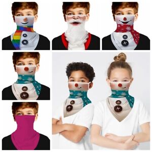 Face Mask Bandana Kid Boys Girls Covering Neck Gaiter Scarf Neckerchief Reusable