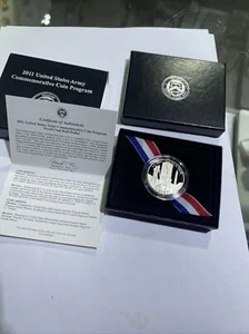 2011-S U.S. Army Commemorative Uncirculated Clad Half Dollar Coin In Box - Picture 1 of 6