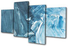 Blue Paint Ocean Sea Abstract MULTI DOEK WALL ART foto afdrukken