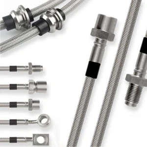 Für VW Polo (80,86C) 1.3 Cat Coupe (1987-1994) Stahlflex Bremsschläuche - Bild 1 von 3