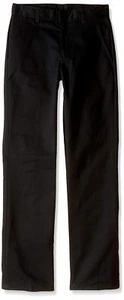 Nautica Husky Boys' Uniform Flat Front Pant, Black, Large/16 - Husky - Picture 1 of 1