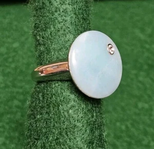 Vintage Rare Emporio Armani 925 Sterling Silver Blue Gemstone Ring Size 7 - Picture 1 of 22