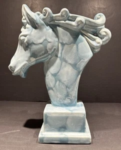 Royal Haeger Vase Horse 393 Art Decor 11.5" Blue MCM Pottery HTF Looks Grecian - Picture 1 of 14