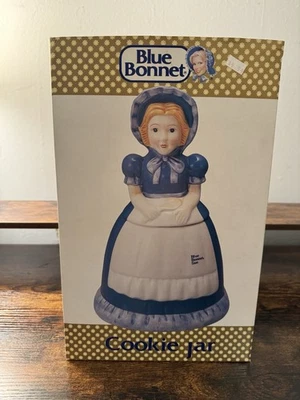 Tarro de galletas Nabisco Blue Bonnet Sue 1989 vintage - 12"" Foto 1 de 4