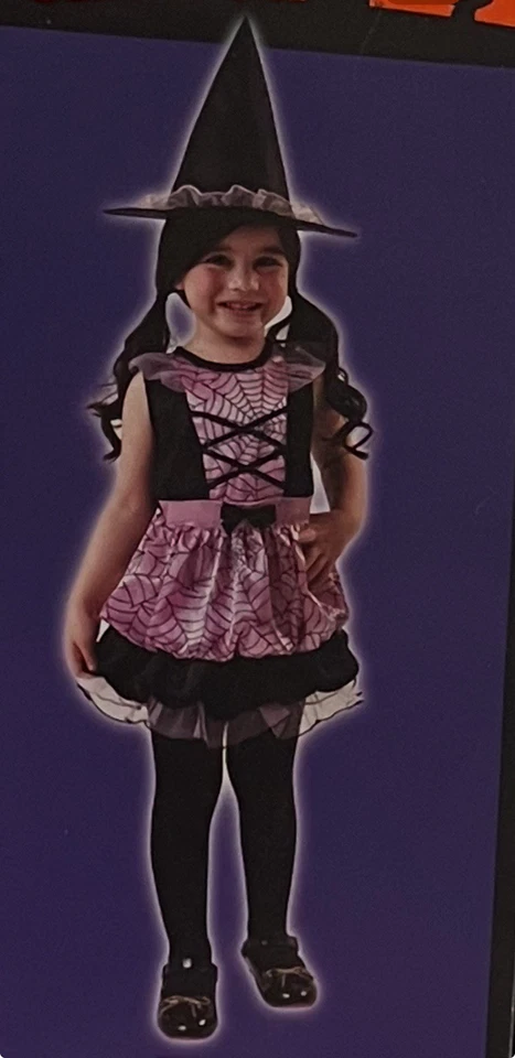 Disfraz de Halloween Totally Ghoul Spider Web Bruja Púrpura Niñas Talla 4-6 Foto 1 de 4