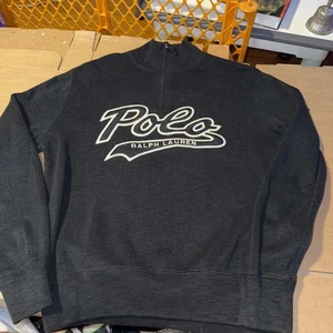 Polo Ralph Lauren Uomo Polo Quarto Zip Pullover Maglione Ricamato Scritta Log - Foto 1 di 6