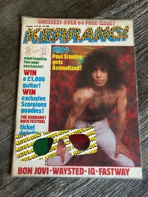 KISS Magazine Kerrang Oct 1984 Paul Stanley Animalize 3-D SEALED Vintage Kiss - Image 1 of 2