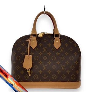 Louis Vuitton Alma PM Monogram Tela PVC Marrone Modello Allover M53151 - Foto 1 di 7